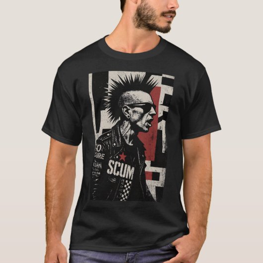 Hardcore Punk Rebel Portrait Tシャツ (正面)