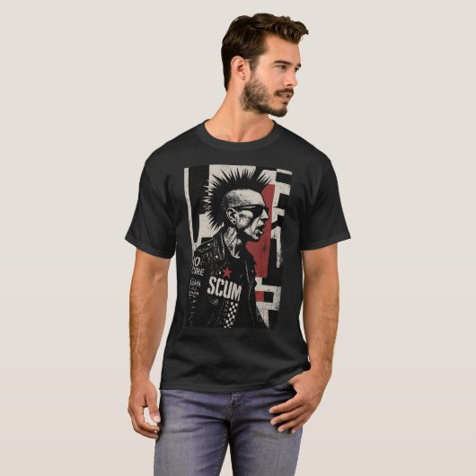 Hardcore Punk Rebel Portrait Tシャツ (正面フル)