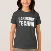 Hardcore Techno Distressed logo design トライブレンドＴシャツ (正面)