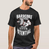 Hardcore Training Unlock Your Potential Workout Gy Tシャツ (正面)