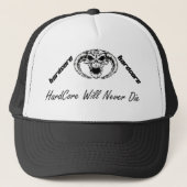 hardcore will never die trucker cap キャップ (正面)
