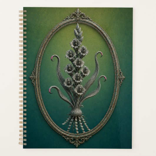 Hardcover Notebook with Surreal Gladiolus プランナー手帳 (正面)
