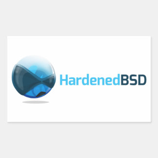 HardenedBSDの大きなステッカー 長方形シール