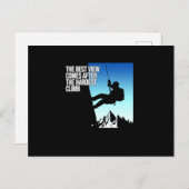 Hardest Climb Mountain Climber Rock Climbing Lover インビテーションポストカード (正面/裏面)