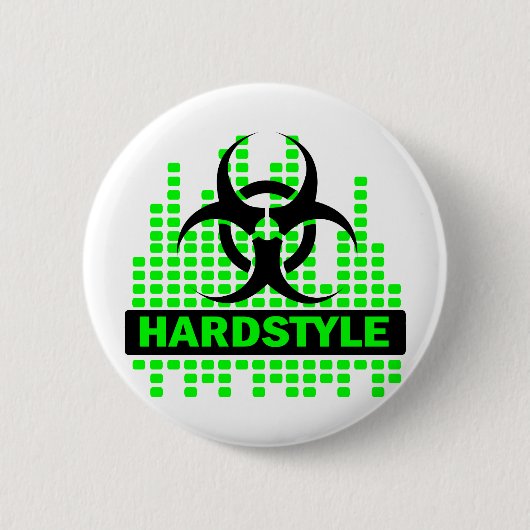 Hardstyleのテンポのデザイン 缶バッジ (正面)