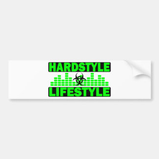 Hardstyleのライフスタイルのhazzardおよびテンポのデザイン バンパーステッカー
