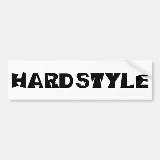hardstyleの文字 バンパーステッカー (正面)