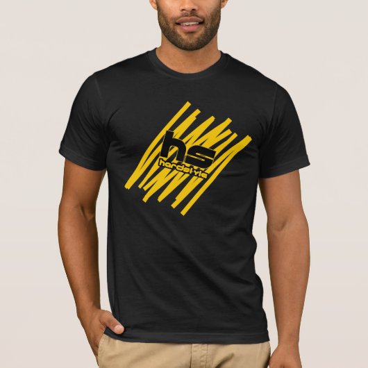 Hardstyleの走り書き(黄色) Tシャツ (正面)