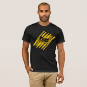 Hardstyleの走り書き(黄色) Tシャツ (正面フル)