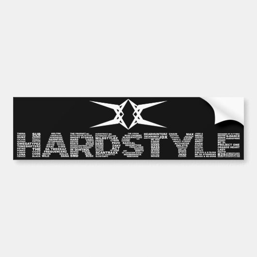 Hardstyle = My Style - Names In Hardstyle バンパーステッカー (正面)