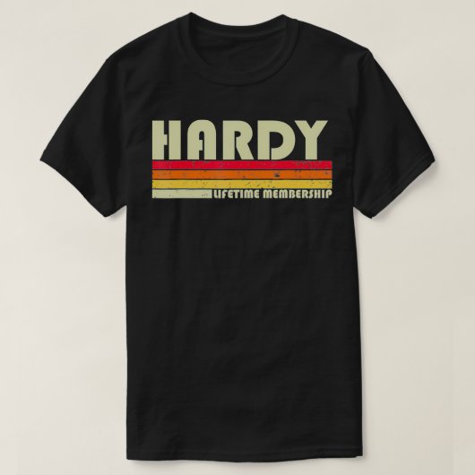 HARDY姓おもしろいレトロヴィンテージ80s 90s誕生日 Tシャツ (デザイン正面)