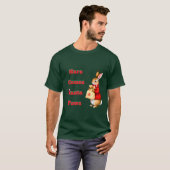 Hare Comes Santa Paws T-Shirt Tシャツ (正面フル)