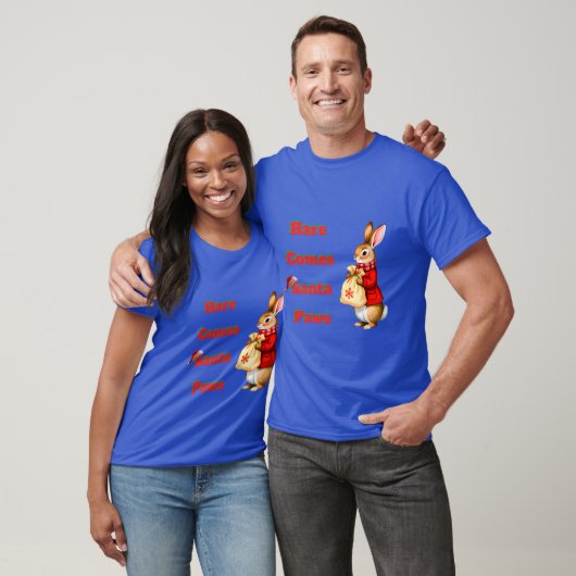 Hare Comes Santa Paws T-Shirt Tシャツ (ユニセックス)