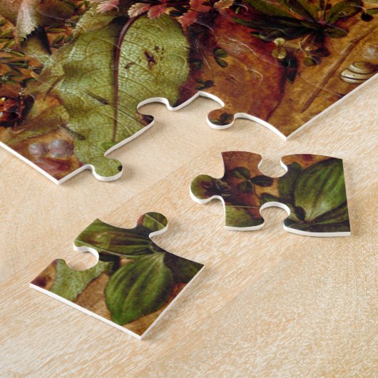 Hare in the Forest Hans Hoffmann Rabbit Painting ジグソーパズル (側面)