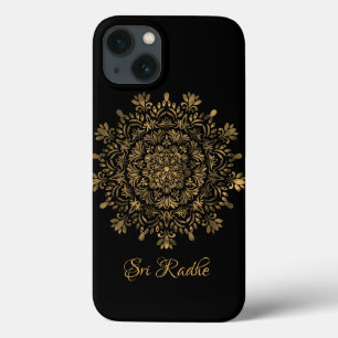 Hare Krishna アート - シュリーラデー タイポグラフィー iPhone 13ケース