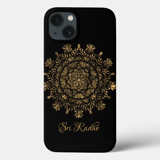 Hare Krishna アート - シュリーラデー タイポグラフィー Case-Mate iPhoneケース (裏面)