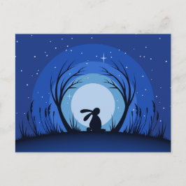 Hare, Rabbit Moonlight Silhouette ポストカード