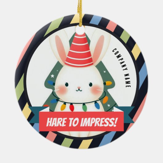 Hare to Impress! オフィスクリスマス セラミックオーナメント (裏面)