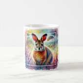 Hare Wallaby 030924AREF125 - Watercolor コーヒーマグカップ (中央)