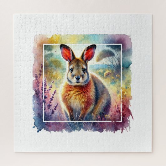 Hare Wallaby 030924AREF125 - Watercolor ジグソーパズル (縦)