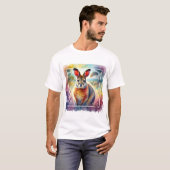 Hare Wallaby 030924AREF125 - Watercolor Tシャツ (正面フル)