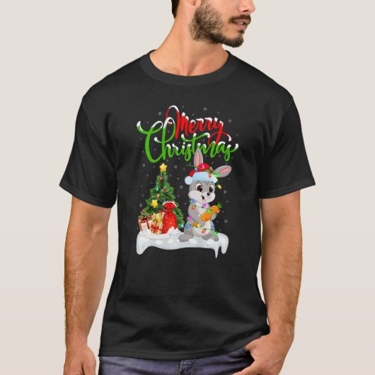 Hare  Xmas Decorations Santa Hare Christmas Tシャツ (正面)