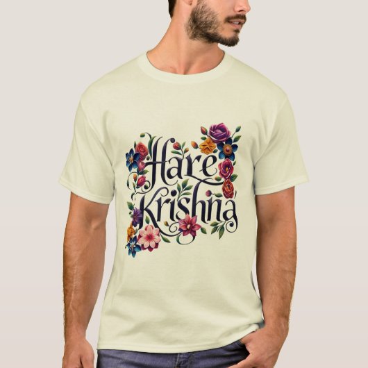 HareKrishna_デザイン.no.1- by Maaya_Men'sプリント Tシャツ (正面)