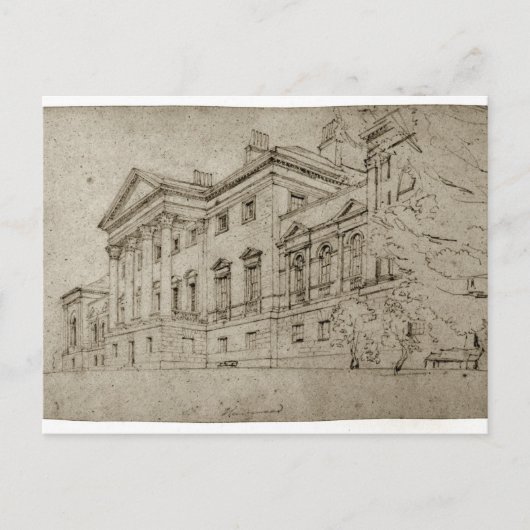 Harewood House, Yorkshire, c.1798 (グラファイトon tex) ポストカード (正面)