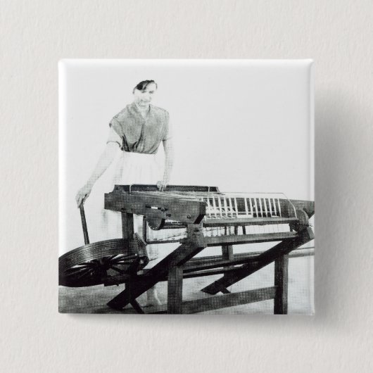 Hargreavesの「回転のJennyの復元 缶バッジ (正面)