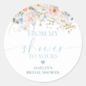 Hargroveブルー フローラル フロム マイ シャワー トゥ ユアーズ ソープ ラウンドシール (正面)