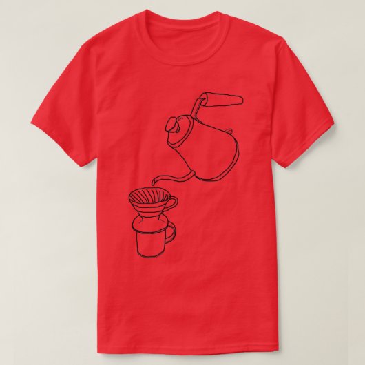 Hario V60 Pourover Sketch  Tシャツ (デザイン正面)