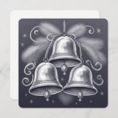 Hark, How the Bells：ミニマルなクリスマスカード シーズンカード (正面/裏面)