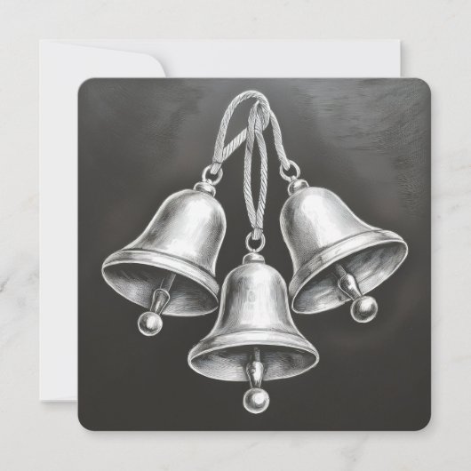 Hark, How the Bells：ミニマルなクリスマスカード シーズンカード (正面)
