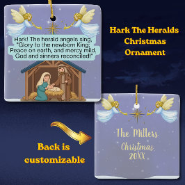 Hark The Herald Angels Sing Christmas セラミックオーナメント