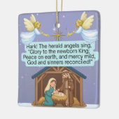 Hark The Herald Angels Sing Christmas セラミックオーナメント (左)