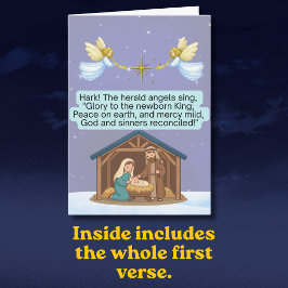  Hark The Herald Angels Sing Christmas Carol  カード