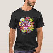 Harkers Island NC Summertime Vacationing 70s Flowe Tシャツ (正面)