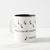 Harlan KYの歌詞にインスパイアされたコーヒーマグ ツートーンマグカップ (正面左)