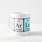 Harland定期テーブル名mag コーヒーマグカップ (正面左)