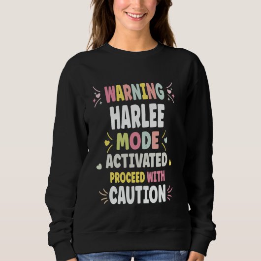 HARLEE オーダーメイド 女性へのギフト カスタム HARLEE スウェットシャツ (正面)