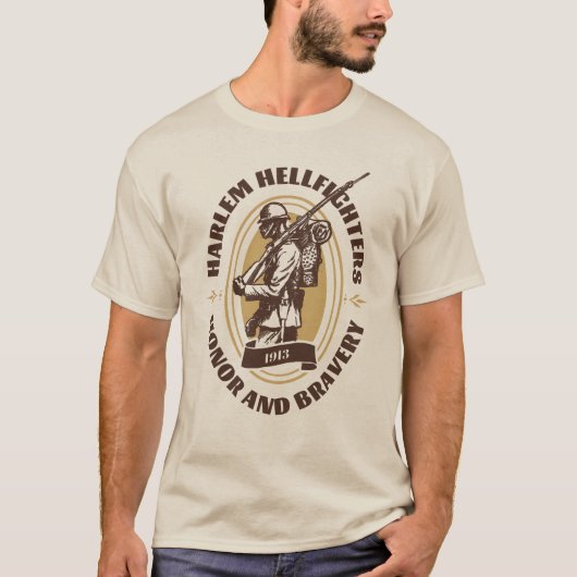 Harlem Hellfighters - WW1 Infantry Regiment  Tシャツ (正面)