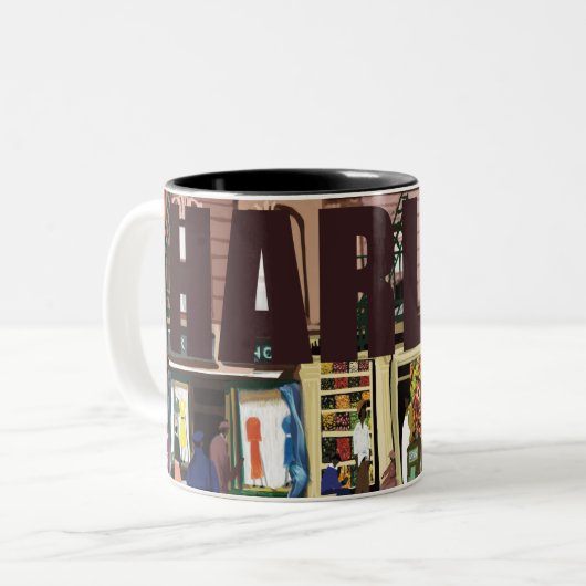 HarlemBizBoom_Mug ツートーンマグカップ (正面左)