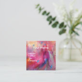 HARLEQUINとオダマキ(植物)音楽、デコール、シアターアーティスト スクエア名刺 (スタンド正面)