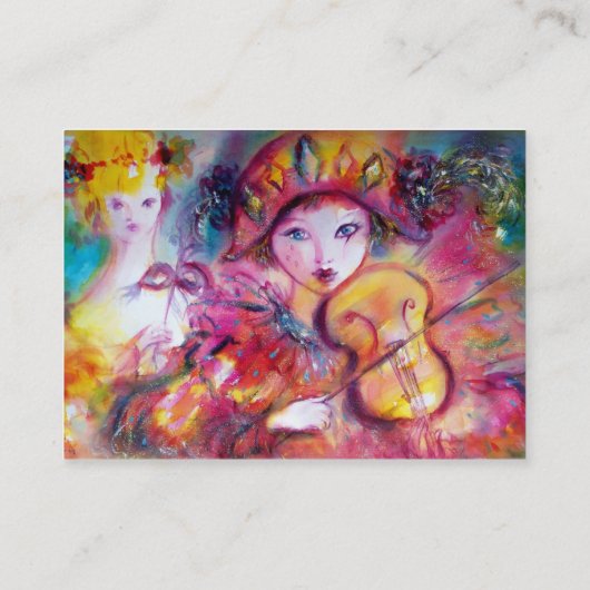 HARLEQUINとオダマキ(植物)音楽、デコール、シアターアーティスト 名刺 (裏面)