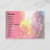 HARLEQUINとオダマキ(植物)音楽、デコール、シアターアーティスト 名刺 (正面)