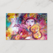 HARLEQUINとオダマキ(植物)音楽、デコール、シアターアーティスト 名刺 (裏面)