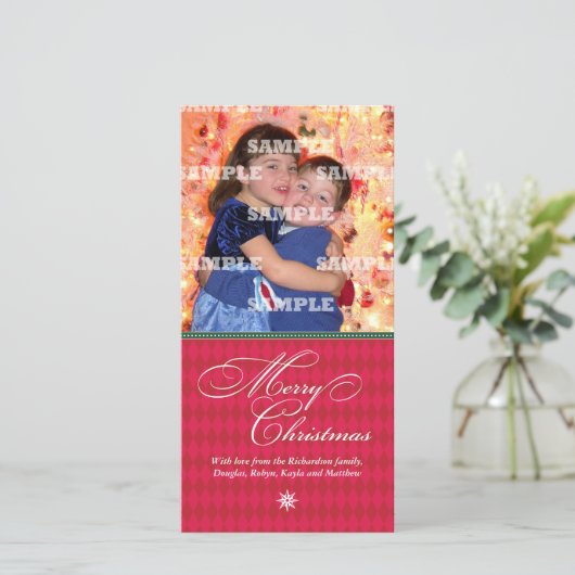 Harlequinクリムゾンクリスマスフォトカード シーズンカード (スタンド正面)