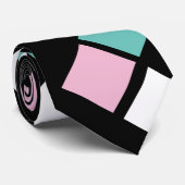 Harlequinネックタイ（ブラック、アクア、ピンク） ネクタイ (ロール)