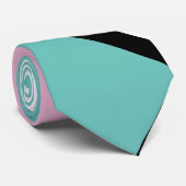 Harlequinネックタイ（ブラック、アクア、ピンク） ネクタイ (ロール)