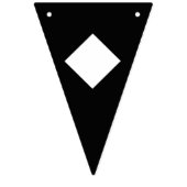 Harlequinパーティーバナー（ブラック、アクア、ピンク） バンティングフラッグ (第3の旗)